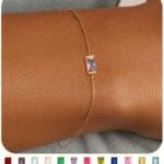 FUNEIA Birthstone Gold Bracelets for Women Non Tarnish Trendy Dainty 14K Gold Plated Bracelet Stack Stackable Blue Green May Emerald Friendship Bracelets Jewelry Gifts for Mom Best Friend