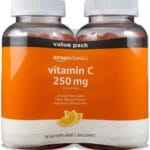 Amazon Basics - Vitamin C, 250 mg Gummies, Orange, 300 Count (2 Packs of 150), 2 per Serving (Previously Solimo)