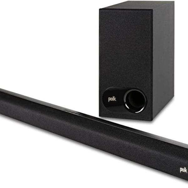 Polk Audio Signa S2 Sound Bar & Wireless Subwoofer Exclusive VoiceAdjust Technology, Ultra-Slim Design, Works with 4K & HD TVs, HDMI & Optical, Bluetooth, Wireless Streaming
