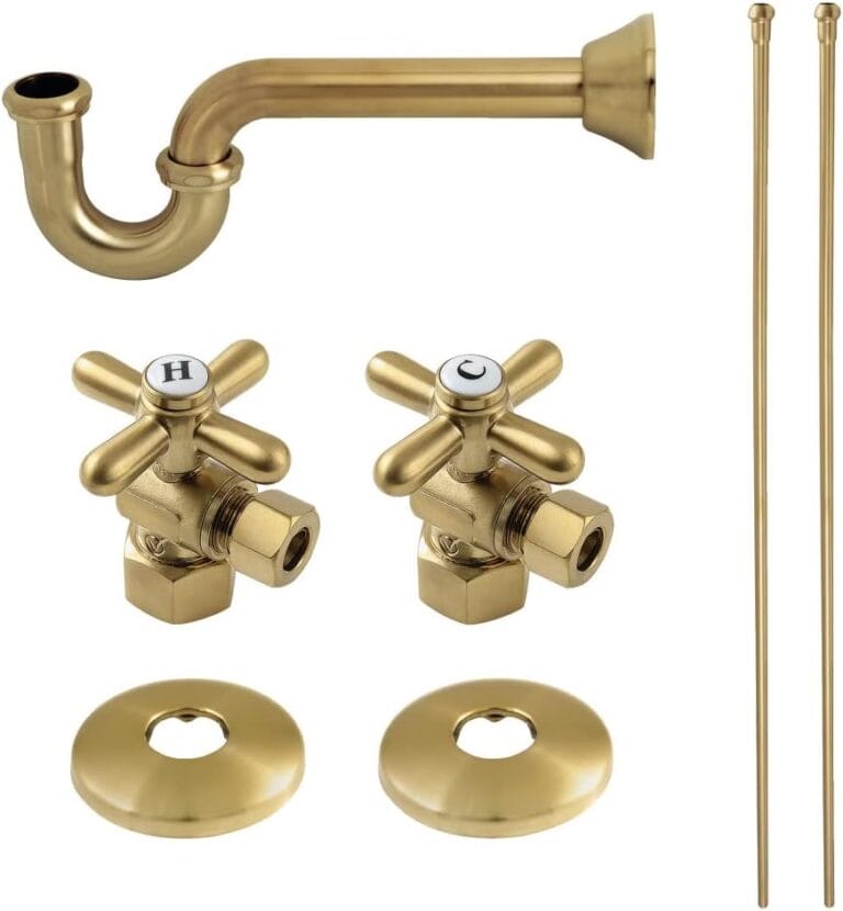 Kingston Brass KPK107P Trimscape Plumbing Supply Kit Combo, Brushed Brass