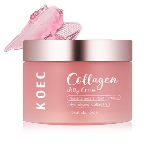 Collagen Jelly Cream,Contains Niacinamide & Freeze Dried Hydrolyzed Collagen Face Cream, Reduce Fine Lines & Dullness,Skin Care For All Skin Types(3.38 fl.oz)