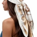 RIIQIICHY Head Scarf for Women Like Silk Scarf Hair Scarf Printed Square Scarf Bandanas for Women 35 Inches