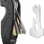 Zeeker Compact Key Organizer Keychain with Built-in Tools  Holds 1-6 Keys, Includes Bottle Opener, Hex Wrench, and Serrated Cutter  Minimalist Key Holder for Men and Women (Black)
