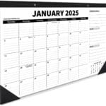 Sproutbrite 18 Month Desk Calendar 17" x 11.5" Medium Size Desktop Monthly Planner with To-Do List and Notes, Home, Office School Desk Calendar (1 PACK)