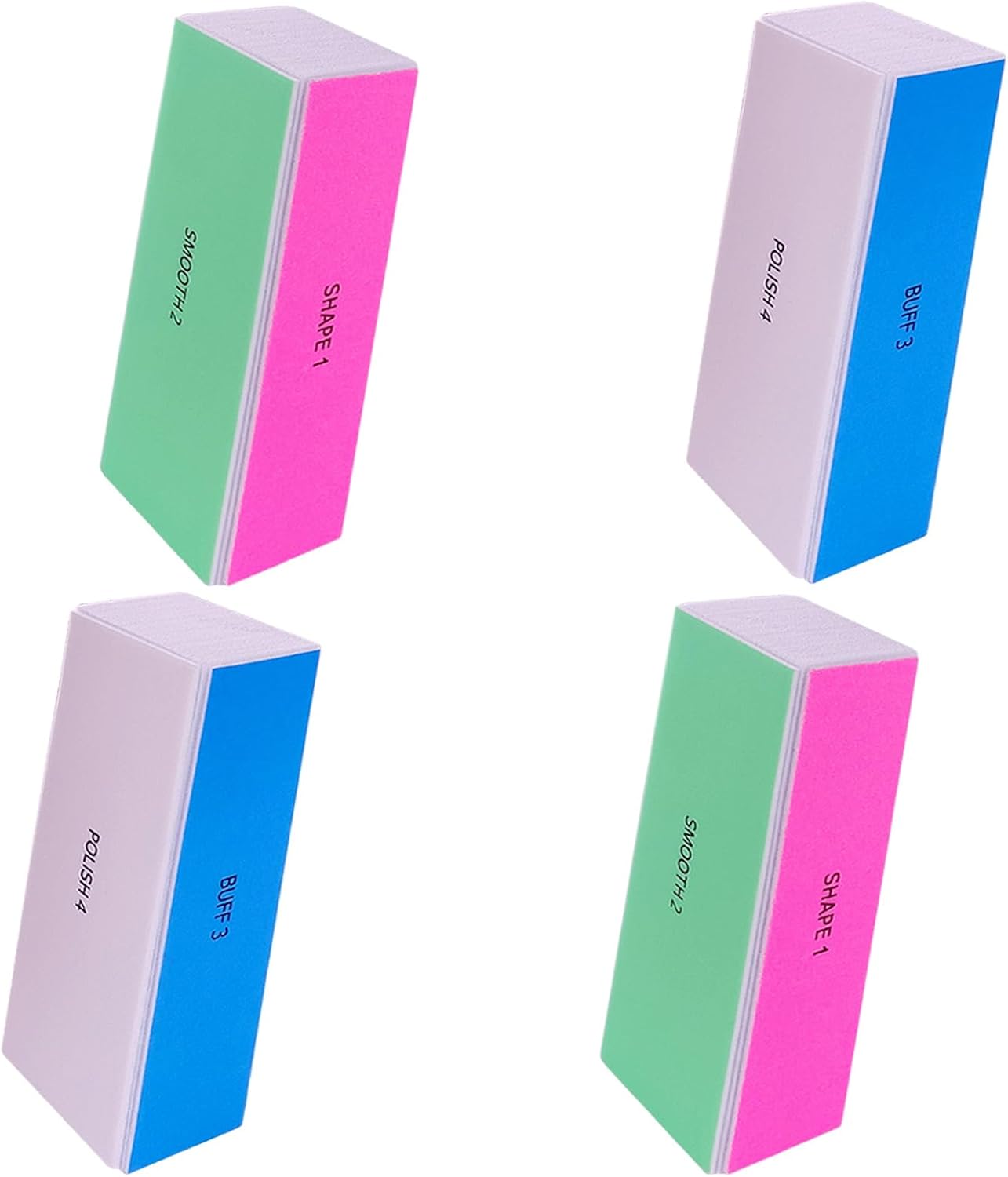 4 Way Nail Buffer Block (4 Pcs), Nail Shine Buffers Blocks Files For Natural And Acrylic Nails Smoother Buffing Block Polisher Fingernail File Buffer 120/240/600/3000 Grit For Buffing Shinning 4 Way Nail Buffer Block (4 Pcs), Nail Shine Buffers Blocks Files for Natural and Acrylic Nails Smoother Buffing Block Polisher Fingernail File Buffer 120/240/600/3000 Grit for Buffing Shinning