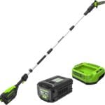 Greenworks 80V 10" Brushless Cordless Polesaw (Great For Pruning and Trimming Branches / 75+ Compatible Tools), 2.0Ah Battery and Charger