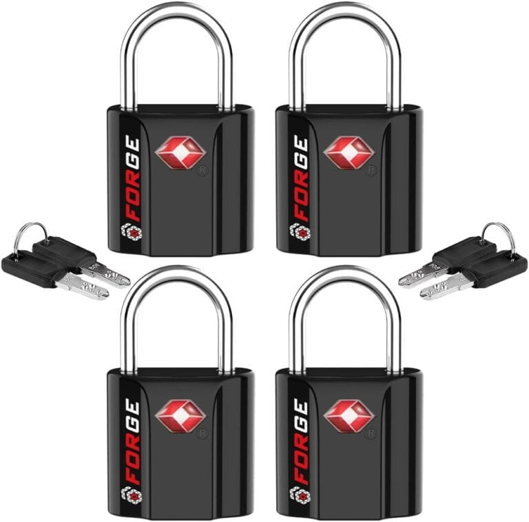 TSA Approved Luggage Locks, Ultra-Secure Dimple Key Travel Locks with Zinc Alloy Body