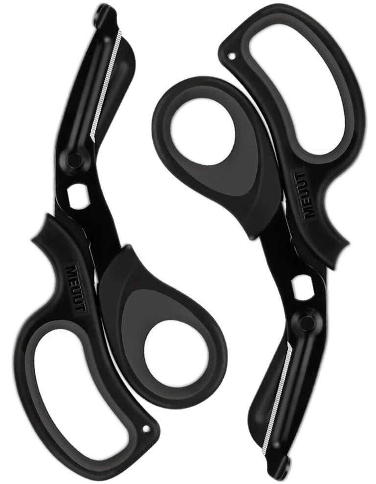 MEUUT 2 Pack Medical Scissors Trauma Shears for Nurses -Patented Bandage Scissors with Non-Stick Blades, Surgical Grade Shears Stainless Steel EMT Scissors for All Purpose
