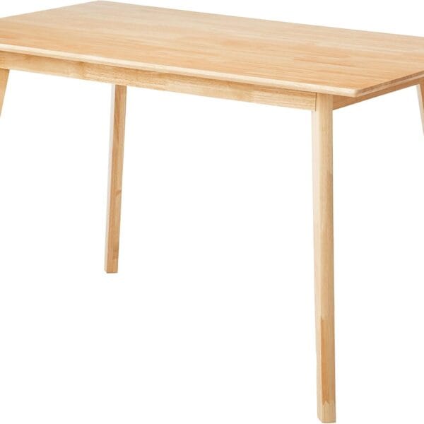 Amazon Basics FSC Certified Solid Wood Kitchen Rectangular Dining Table, Natural Wood, 29.5"D x 47.2"W x 29.5"H
