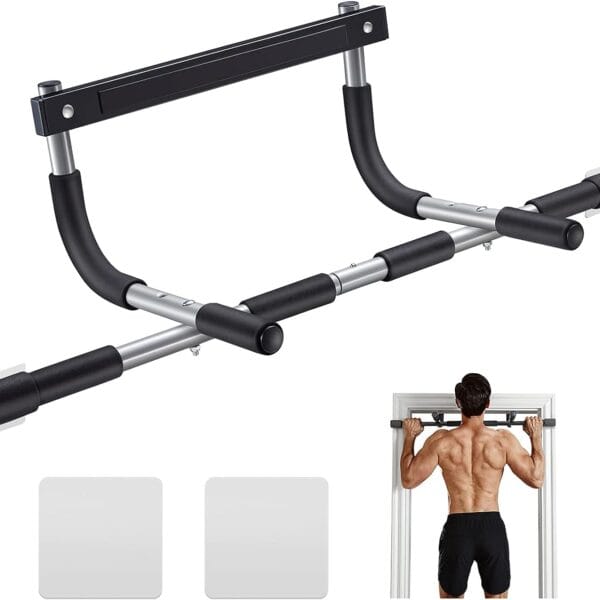Ally Peaks Pull Up Bar for Doorway | Thickened Steel Max Limit 440 lbs Upper Body Fitness Workout Bar| Multi-Grip Strength for Doorway | Indoor Chin-Up Bar Fitness Trainer for Home Gym Portable