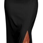 PRETTYGARDEN Summer One Shoulder Long Formal Women's Dress Sleeveless Ruched Bodycon Wedding Guest Slit Maxi Dresses