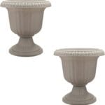 Southern Patio Outdoor Urn Planter, Stone (2 Pack)