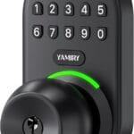 Keypad Smart Door Knob Lock, Yamiry Keyless Entry Digital Lock with Handle, Electronic Code Knob for Front Door, Easy Installation