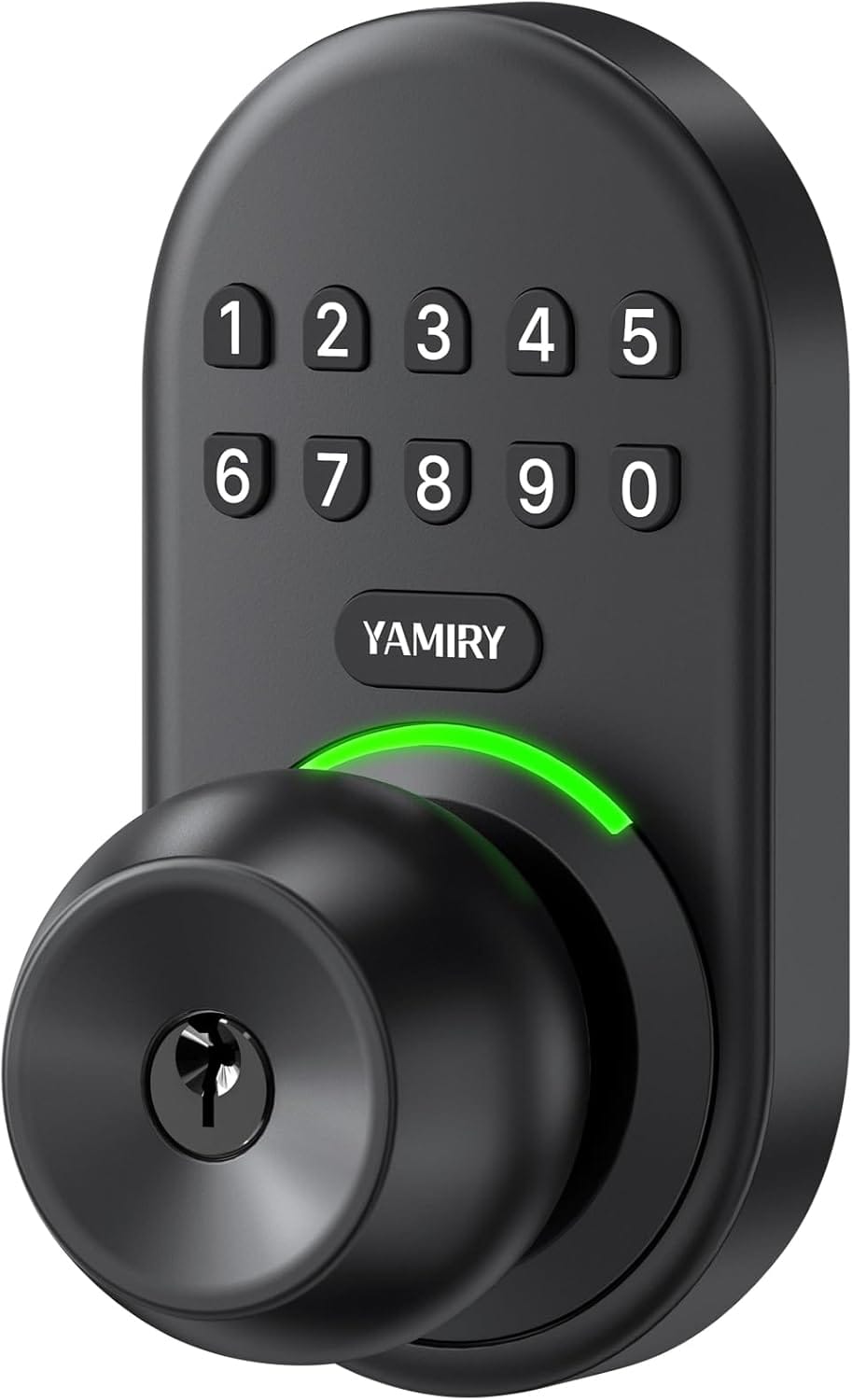 Keypad Smart Door Knob Lock, Yamiry Keyless Entry Digital Lock With Handle, Electronic Code Knob For Front Door, Easy Installation Keypad Smart Door Knob Lock, Yamiry Keyless Entry Digital Lock with Handle, Electronic Code Knob for Front Door, Easy Installation