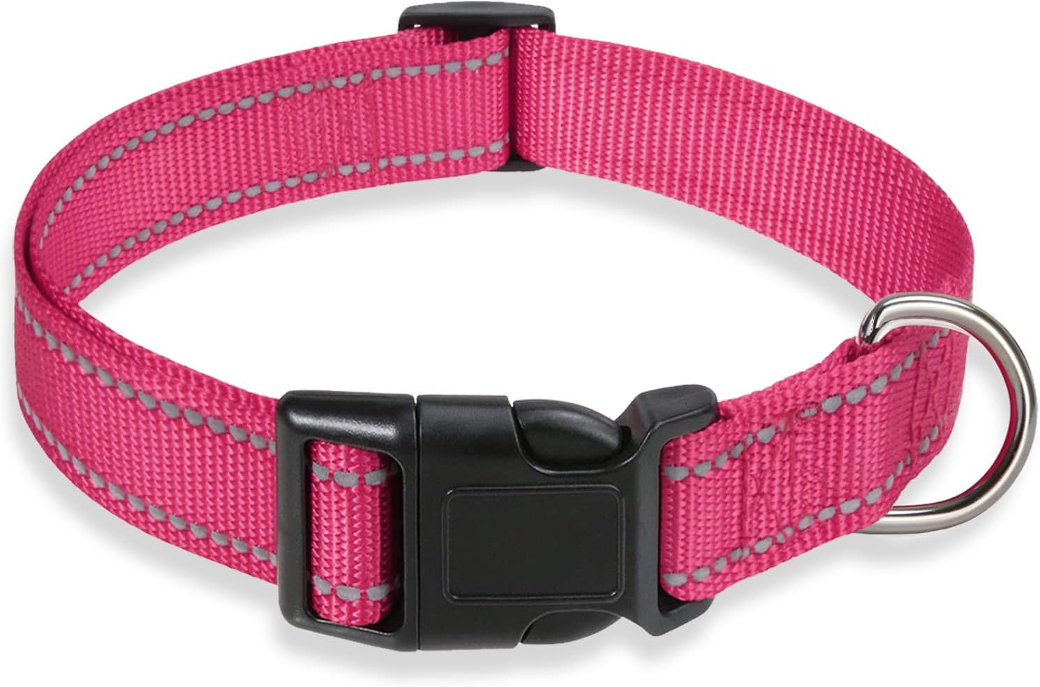61HoBItCkQL. AC SL1500 Reflective Dog Collar with Buckle - Image 1