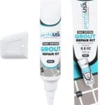 PentaUSA Tile Grout Repair Kit - White Grout Filler, Triple Protection, Fast Drying Formula Restores and Renews Grout Lines with Scraper (White, 8.8oz / 250gr)