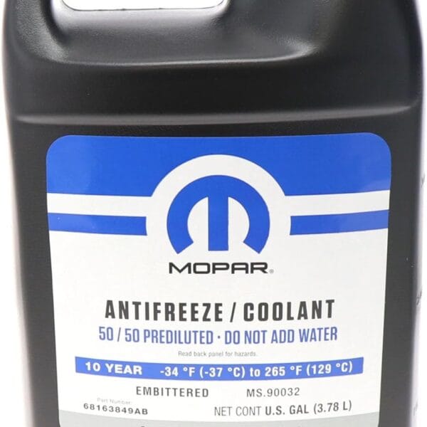 Mopar 10 Year/150,000 Mile Coolant 50/50 Premixed