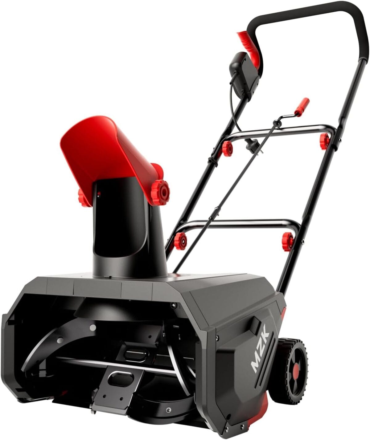 MZK 16-Inch Electric Walk-Behind Snow Blower with 20ft Throwing Distance, Electric Snow Blower with 13-Amp Motor,Directional Chute Control, Black