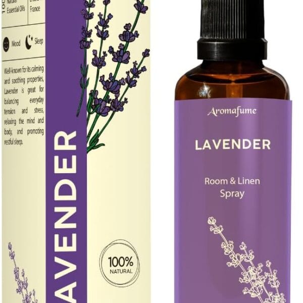 Lavender Room, Linen & Pillow Spray by Aromafume | 100ml/3.38 fl oz | with Pure Lavender Essential Oil | Aromatherapy Spray for Relaxation, Sleep & Stress Relief | Mist for Bedding, Fabrics