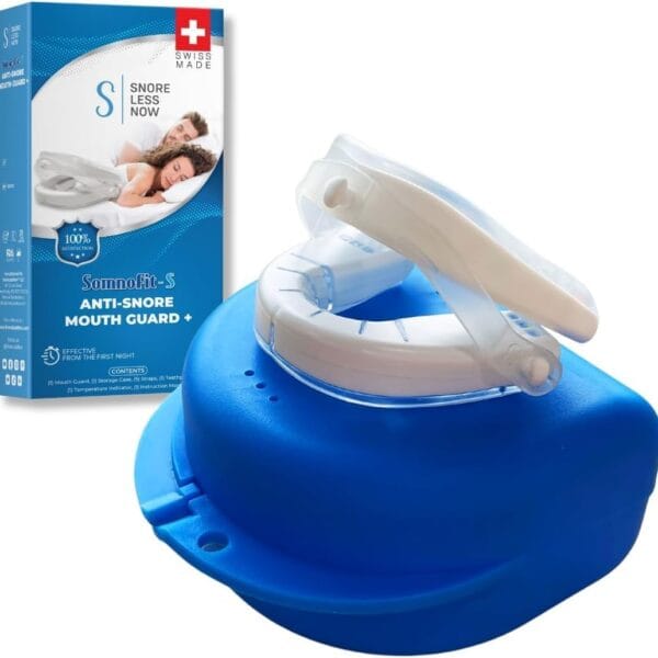 Somnofit-S Anti-Snore Mouth Guard+ by SnoreLessNow | Made in Switzerland | FDA-Cleared Anti Snoring Mouthpiece | Sleep Tight Mouth Guard | Adjustable Anti-Snoring Solution for Men & Women