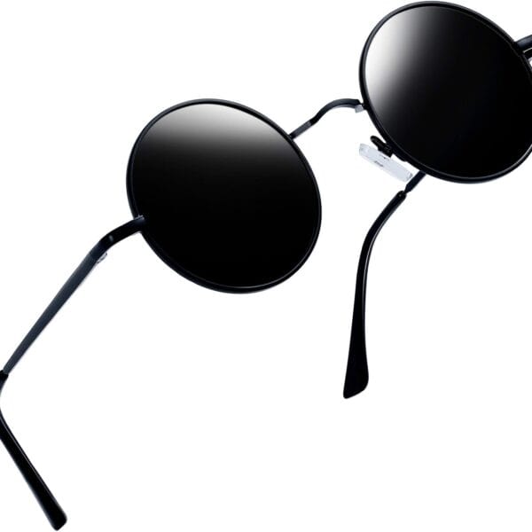Joopin Retro Small Round Sunglasses Hippie Circle Sun Glasses Polarized UV400 Protection Metal Shades for Men Women