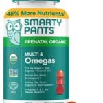 SmartyPants Organic Prenatal Vitamins for Women, Multivitamin Gummies: Biotin, Methylfolate, Omega 3 (ALA), Vitamin D3, C, Vitamin B12, B6, A, K2 & Zinc, Choline, Vegetarian, 120 Count (30 Day Supply)