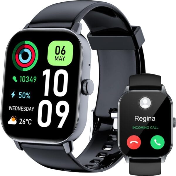 Smart Watch for Men Women Answer/Make Calls,Smartwatch with Heart Rate Sleep Counter Fitness Tracker, 100+ Sport Modes IP68 Waterproof Step Counter Smartwatch for iOS Android.