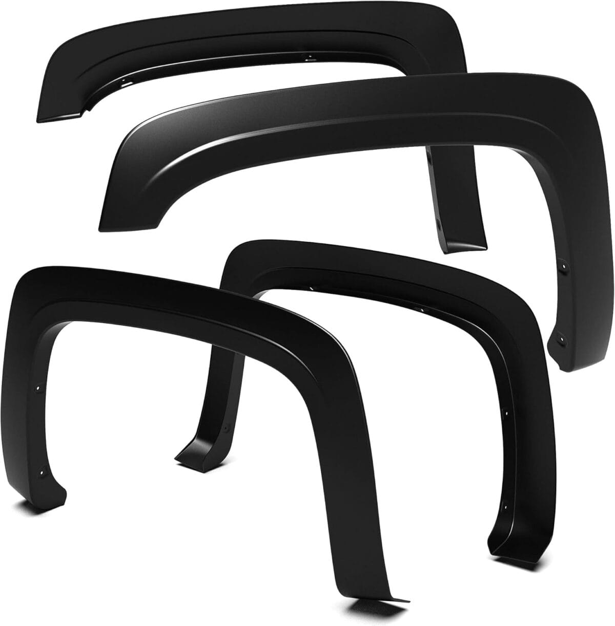 Tyger Auto Fender Flares Compatible with 2007-2013 Chevy Silverado 1500 2500 3500HD (Not Fit 07 Classic) 6.5' & 8' Bed, Fine-Textured Paintable Factory Style 4pc | TG-FF6C4288