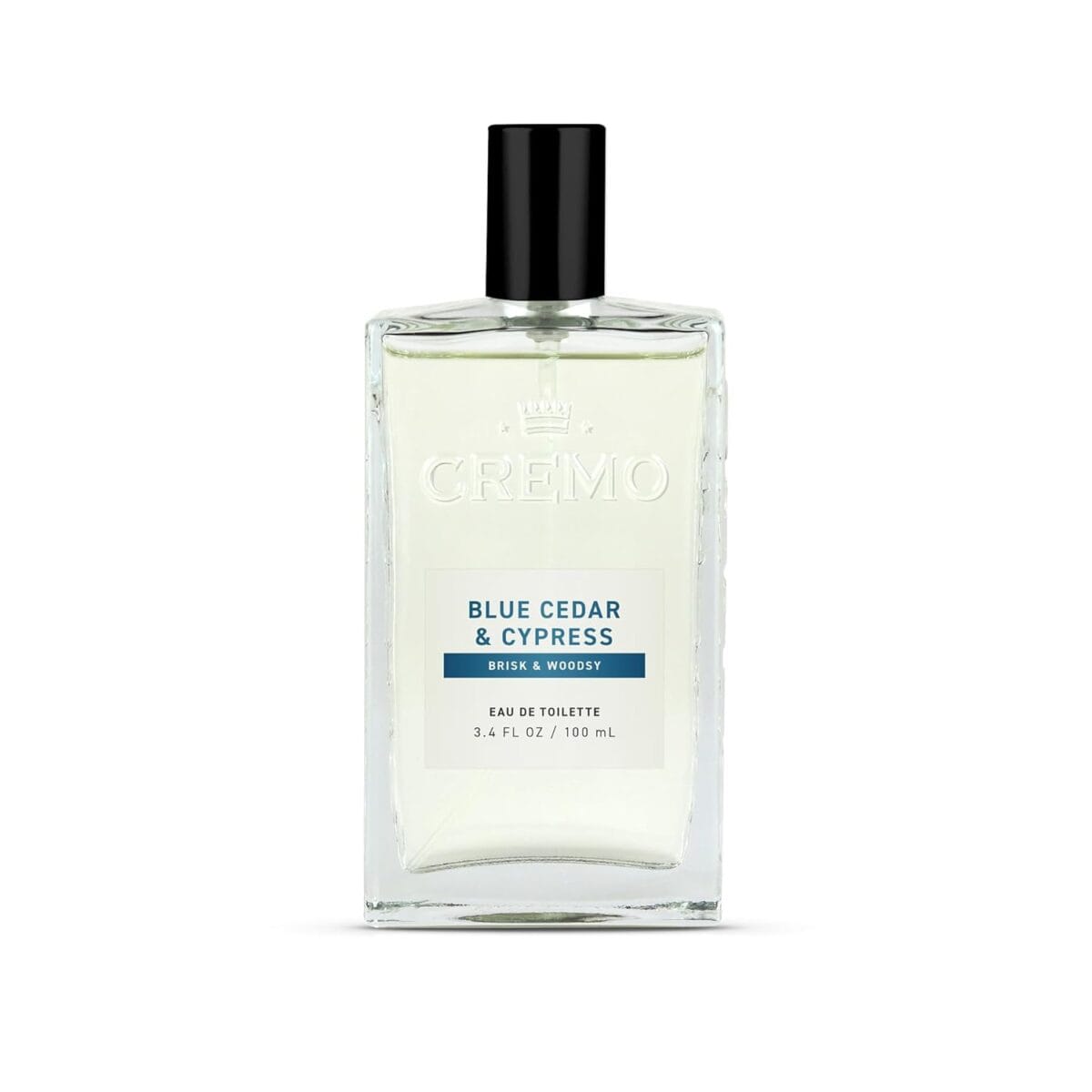 Cremo Cologne for Men - Blue Cedar & Cypress Mens Cologne Spray- A Woodsy Scent with Notes of Lemon Leaf, Cypress and Cedar, Fragrances For Men, 3.4 Fl Oz