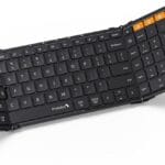 Foldable Bluetooth Keyboard, ProtoArc XK01 Folding Wireless Full-Size Travel Portable Keyboard with Numeric Keypad for Windows iOS Android Tablet PC Smartphone, Sync Up to 3 Devices, Black