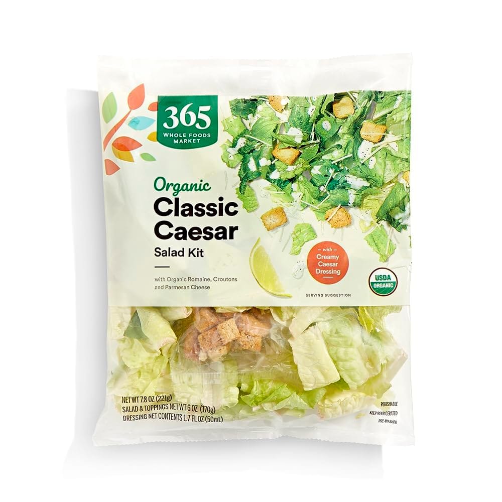 365 By Whole Foods Market, Salad Bag Kit Classic Caesar Organic, 7.8 Ounce 365 by Whole Foods Market, Salad Bag Kit Classic Caesar Organic, 7.8 Ounce