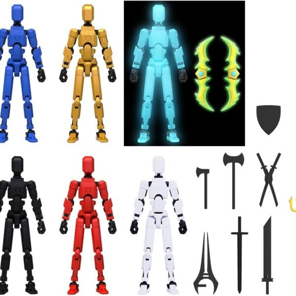 MerryXD 6 Pack Assembly Completed T13 Action Figure,Dummy Nova Titan Lucky 13 Action Figure 3D Printed Multi-Jointed Movable Toy