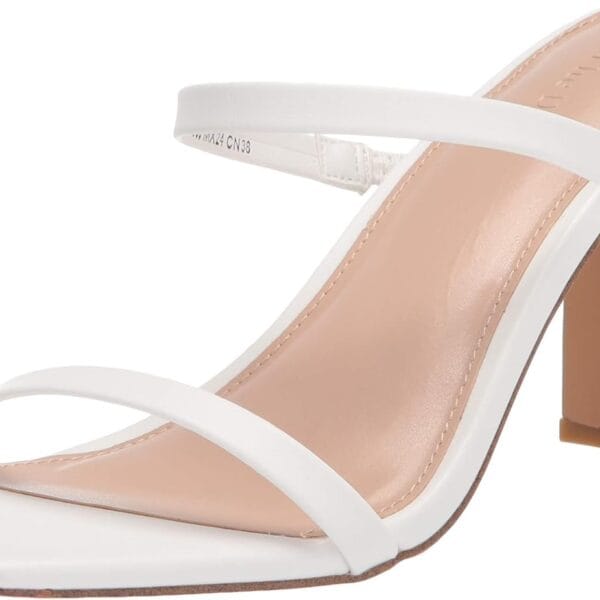 The Drop Women's Avery Square Toe Two Strap High Heeled Sandal