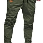 JMIERR Mens Casual Joggers Pants - Cotton Drawstring Chino Cargo Pants Hiking Outdoor Twill Track Jogging Sweatpants Pants