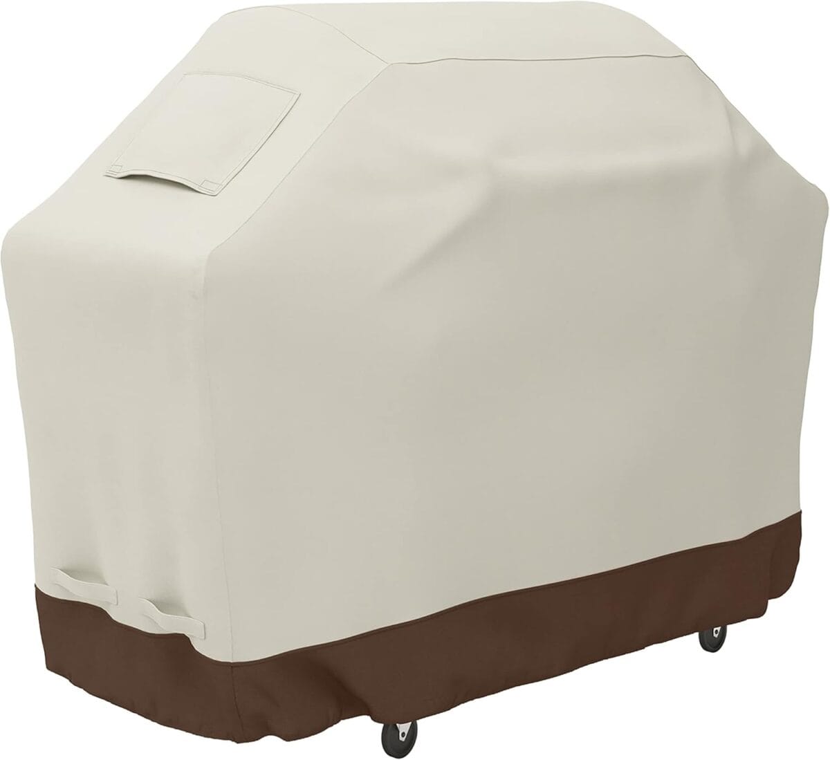 Amazon Basics Gas Grill Barbecue Cover for Outdoor, Waterproof, Anti-UV, Durable, 60 inch, Medium, Beige