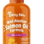 Zesty Paws Wild Alaskan Omega-3 Blend Pollock + Salmon Oil for Dogs and Cats- Skin and Coat Support, Omega 3 Supplement for Pets, 8.5oz