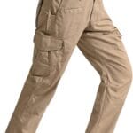 SPOSULEI Mens Tactical Pants Ripstop Cargo Work Pants with 9 Pockets Water Resistant Breathable Hiking Construction Pants