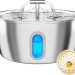 Cat Water Fountain Stainless Steel - 3.2L/108oz Pet Water Fountain for Cats Indoor - Automatic Pet Watering Dispenser (1 Filter)