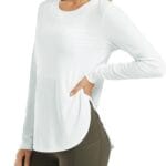 G4Free Women's UPF 50+ UV Shirts Long Sleeve Workout Sun Shirt Outdoor Gym Hiking Tops Quick Dry Lightweight