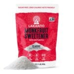 Lakanto Monk Fruit Sweetener With Erythritol, White Sugar Substitute From Monk Fruit Extract, Classic White Sugar Replacement for Baking, Coffee & Tea, Gluten Free, Low Carb, Non GMO, Keto, 1 LB Bag