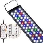 Aquarium Light, 14W 24/7 Natural Mode - Sunrise/Daylight/Moonlight Mode and Custom Mode with Expandable Bracket, Adjustable Timer and 7 Color Brightness for 12~18IN Fish Tank