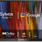 SYLVOX Outdoor TV, 55 inch Smart TV Waterproof Outdoor TVs, 4K Weatherproof Television for Outside, Support Google Assistant, Chromecast, 1000 nit Brightness Partial Sun (Deck Pro 2.0/2024)