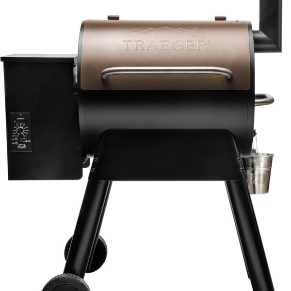 Traeger Grills Pro 22 Wood Pellet Grill & Smoker, Electric Pellet Smoker Grill Combo, 6-in-1 BBQ Versatility, 572 sq. in. Grilling Capacity, Meat Probe, 450 Degree Max Temperature, 18LB Hopper, Bronze
