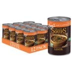 Amys Soup, Vegan Lentil Soup, Light in Sodium, Gluten Free, Made With Organic Green Lentils and Vegetables, Canned Soup, 14.5 Oz (12 Pack)