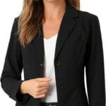 Allegra K Women's Work Office Blazer Stretch Lapel Collar Long Sleeve Jacket Suit Blazer
