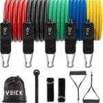 VEICK Resistance Bands, Exercise Bands, Workout Bands Set for Working Out with Handles for Men Women, Elastic Exercising Bands for Fitness Weights Work Out at Home Gym