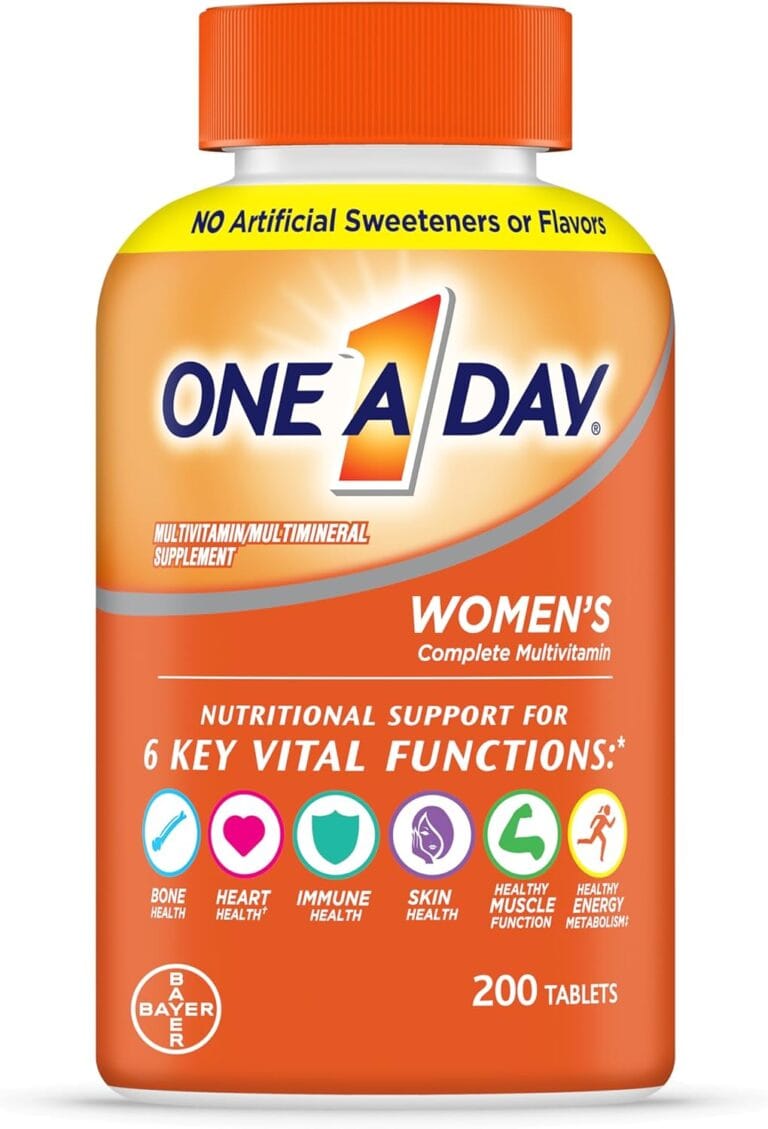 One A Day Womens Multivitamin with Vitamin A, C, D, E and all 8 B vitamins, Calcium, Vitamins for Women, for Bone Health, Skin Health & Immune Health Support , 200 Count