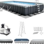 INTEX 26373EH Ultra XTR Deluxe Rectangular Above Ground Swimming Pool Set: 32ft x 16ft x 52in  Includes 2800 GPH Sand Filter Pump  Easy Assembly