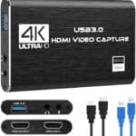Capture Card Nintendo Switch, 4K HDMI Video Capture Card, 1080P 60FPS, HDMI to USB 3.0 Capture Card for Streaming Work with Camera/Xbox/PS4/PS5/PC/OBS