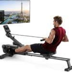 MERACH Foldable Rowing Machines for Home, Magnetic Rowing Machine with 16-Level, Compact Row Saves 20% Space, 350 LBS Load Capacity, Free MERACH App and 1000+ Champion Coaching Course & Games